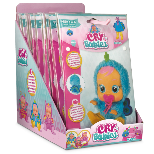 CRY BABIES PIJAMA BUTTERFLY-OWL-PEACOCK