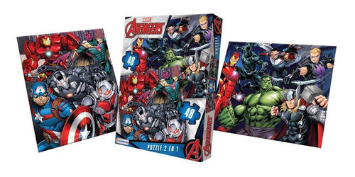 2 PUZZLES DE AVENGERS 48 PIEZAS