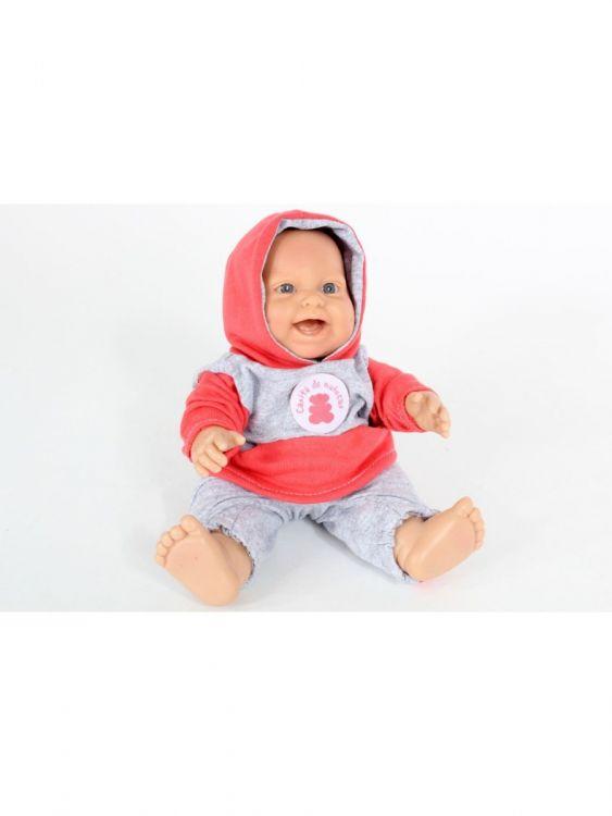 BEBE CON ROPA Y CAPUCHA 25CM