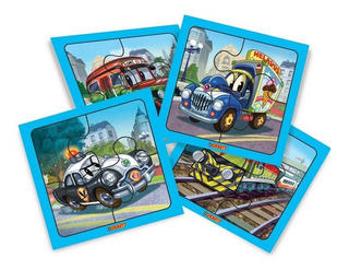 4 PUZZLES X 4 P TRANSPORTES
