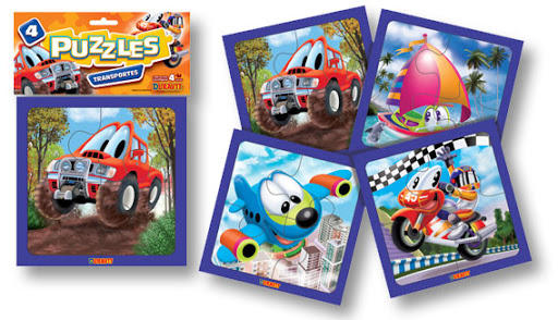 4 PUZZLES X 4 P AUTOS