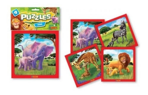 4 PUZZLES X 4 P ZOO