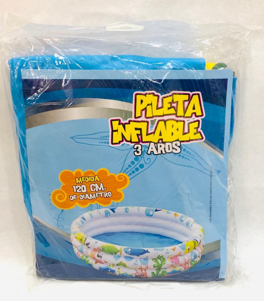 PILETA INFLABLE DECORADA 3 AROS 120CM