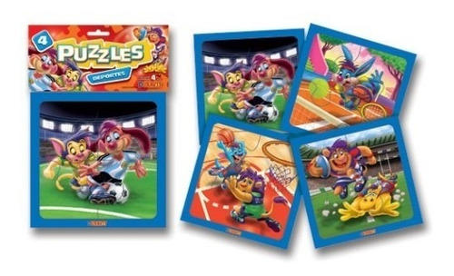 4 PUZZLES X 4 P DEPORTES