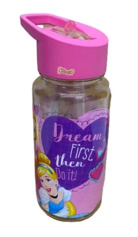 BOTELLA STRAW TOP PRINCESAS
