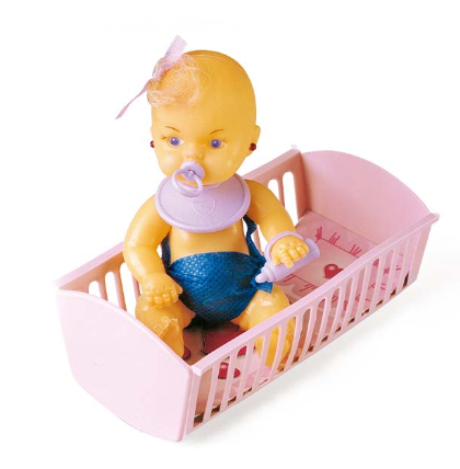 BEBE CON CUNA MINI