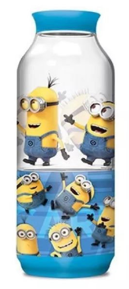 BOTELLA SNACK C/VASO MINIONS