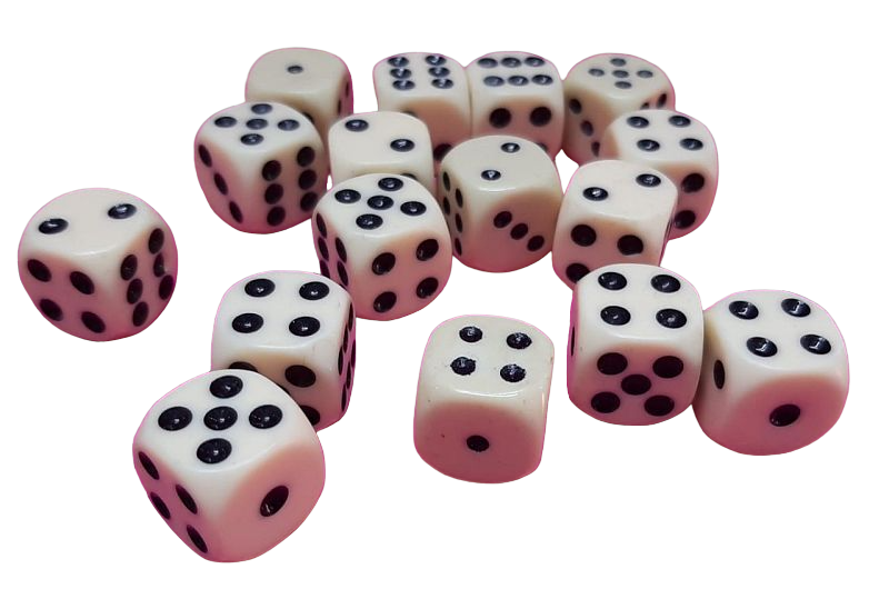 DADOS BLANCOS X 1 - 16MM