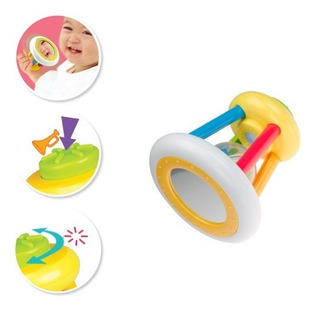SONAJERO CON PELOTAS ESPEJO ROLL BACK RATTLE EN CAJA