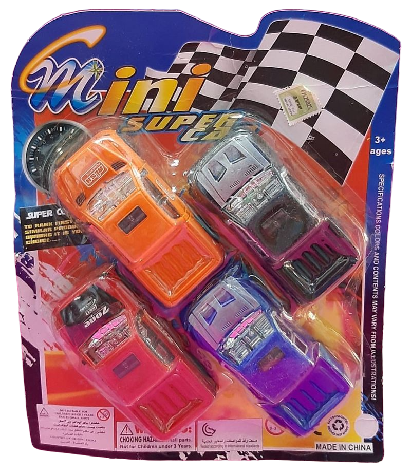 CAMIONETAS MINI X 4 PULL BACK EN BLISTER