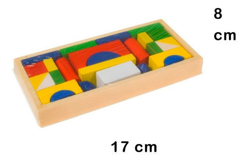 CAJA CON BLOQUES DE MADERA X 27 PIEZAS