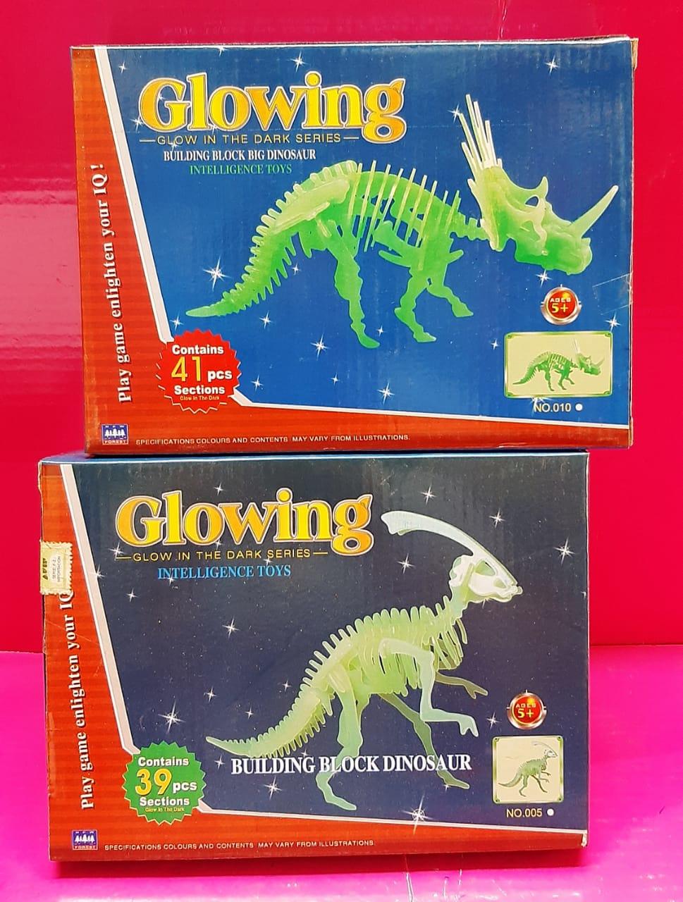 ESQUELETO DE DINOSAURIO 3 D GLOWING  BRILLA EN LA OSCURIDAD