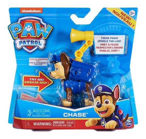 PAW PATROL CHASE CHICO CON FRASES INGLES