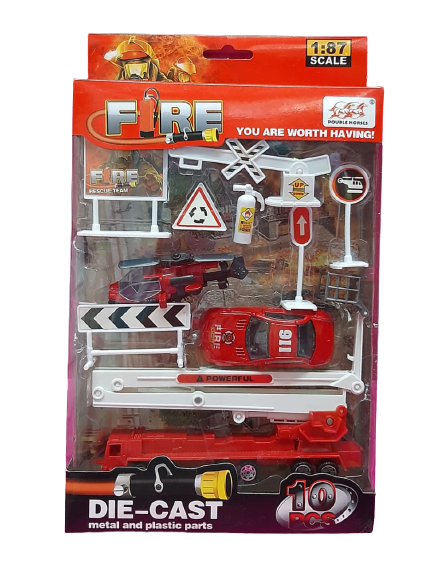 SET BOMBERO METAL 10PZAS E/CAJA