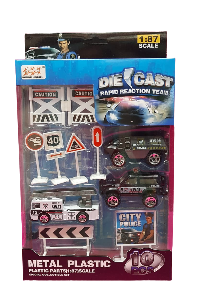 SET POLICIA METAL 10PZAS E/CAJA