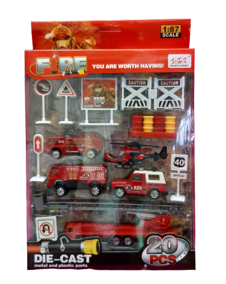SET BOMBERO METAL 20PZAS E/CAJA