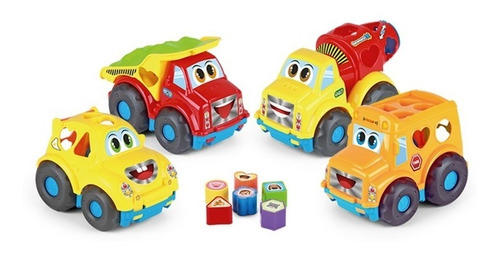 VEHICULOS ENCASTRE GEOMETRIX - 4 MODELOS