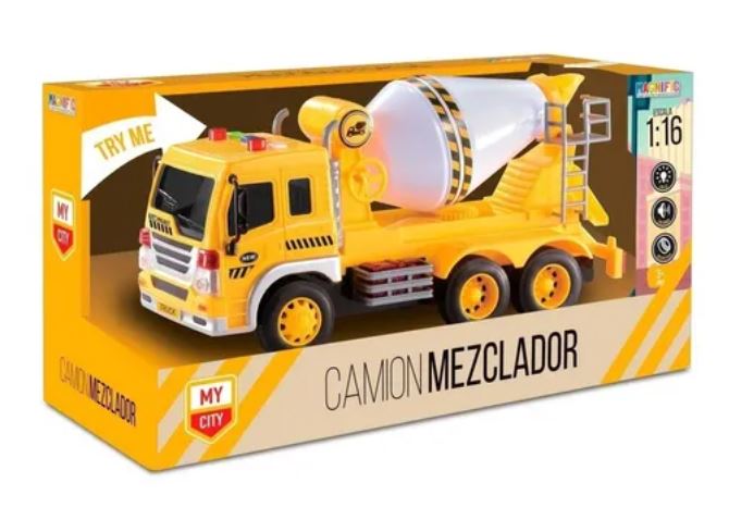 CAMION MEZCLADOR CON LUZ Y SONIDO 1:16 GRANDE