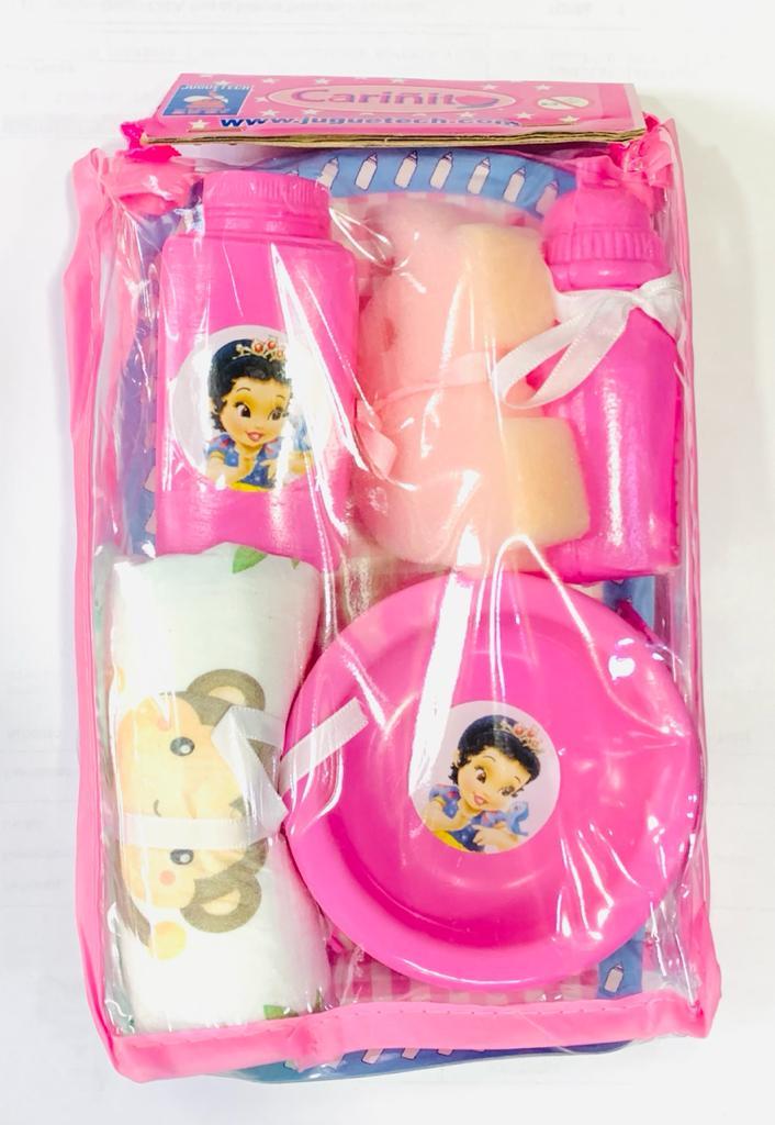 SET BEBE C/PAÑAL PELELA Y ACCESORIOS