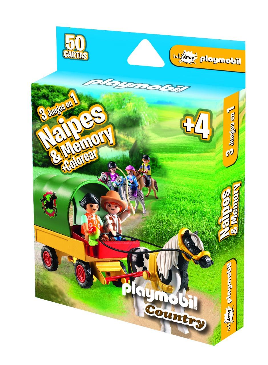 NAIPES Y MEMORIA PLAYMOBIL COUNTRY - MODELOS SURTIDOS