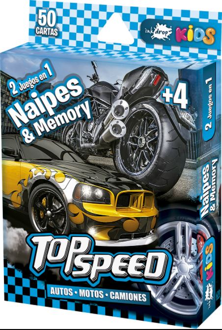 NAIPES Y MEMORIA TOP SPEED - MODELOS SURTIDOS