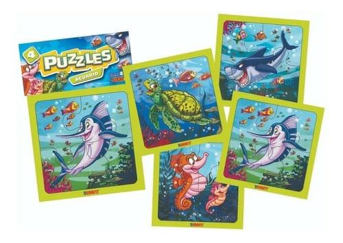 PUZZLE X 4 PZAS ACUARIO