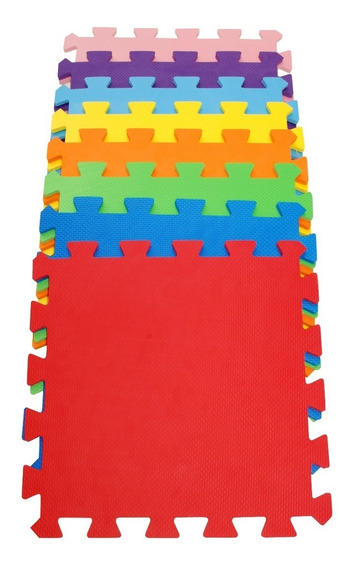 PISO DE GOMA EVA 50 X 50 DE 8 MM - COLORES SURTIDOS