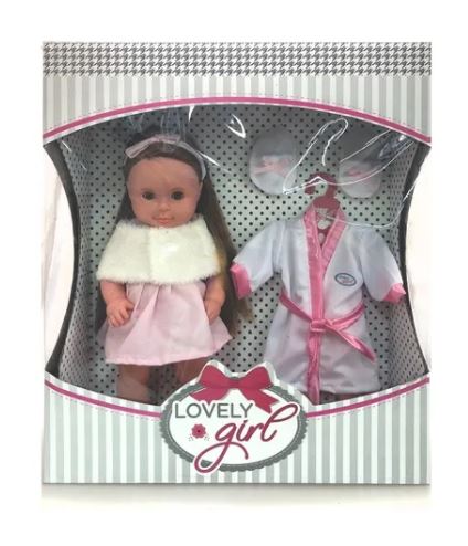 MUÑECA LOVELY GIRL C/ROPA BATA