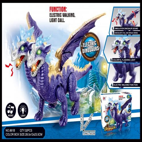 DINOSAURIO DRAGON DE 2 CABEZAS (DN12)
