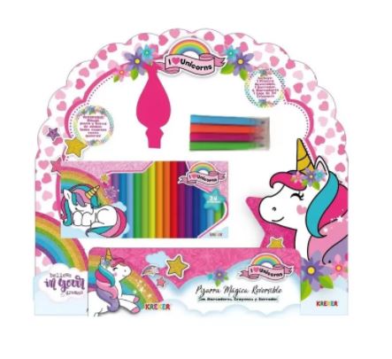 PIZARRA MAGICA REVERSIBLE UNICORNIO