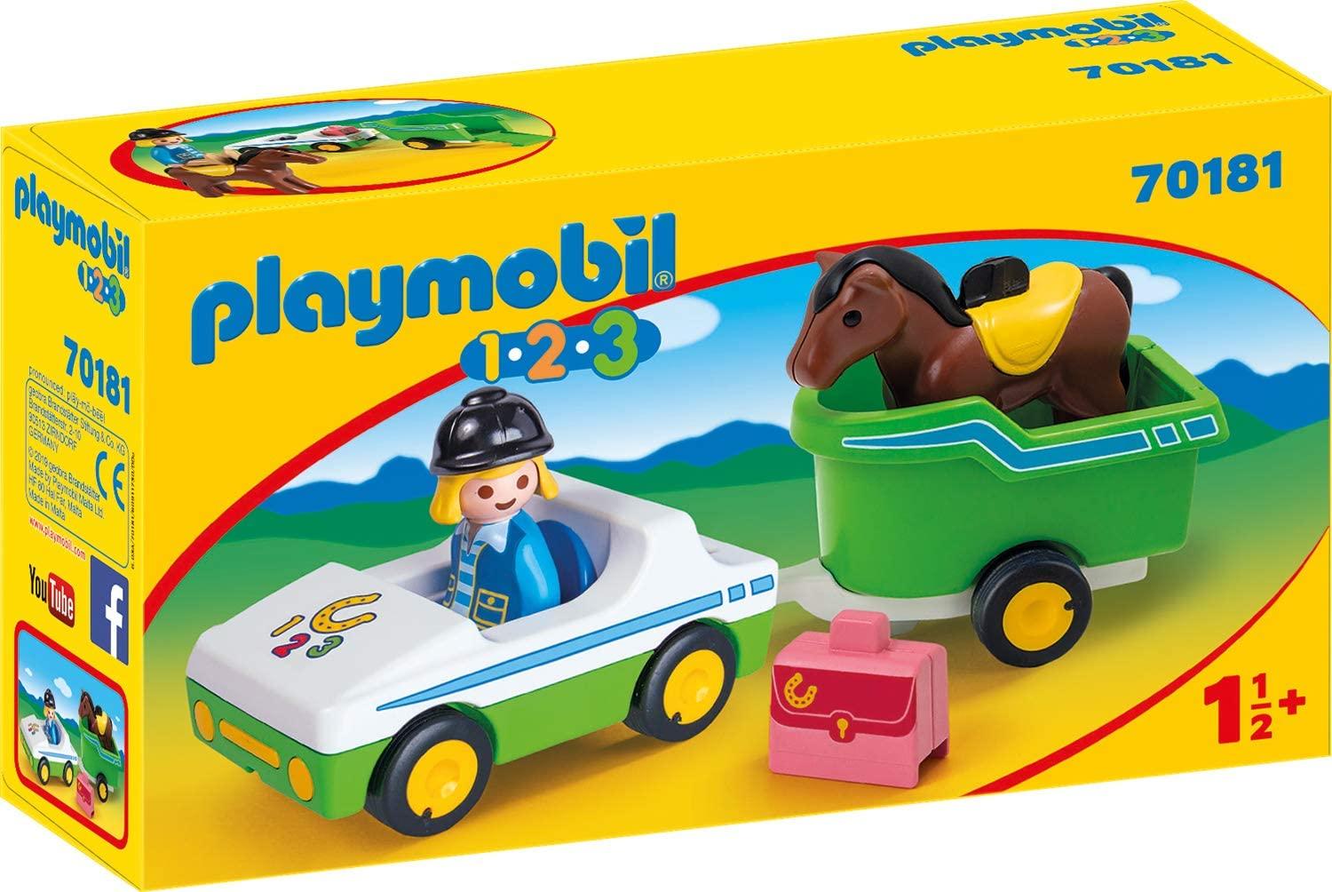 PLAYMOBIL COCHE CON REMOLQUE