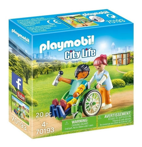 PLAYMOBIL PACIENTE SILLA DE RUEDA