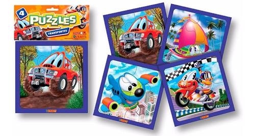 4 PUZZLES X 4 P TRANSPORTES CLASICOS