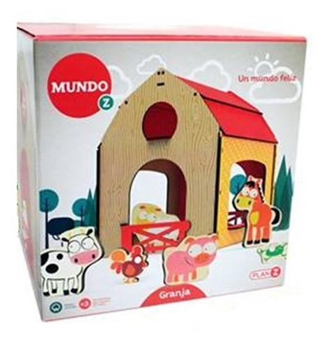 GRANJA MADERA C/ANIMALES E/CAJA
