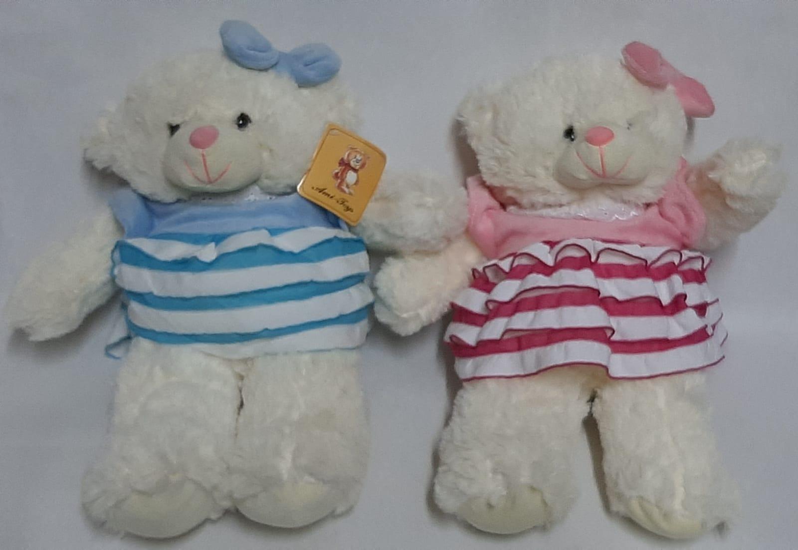 OSO CON VESTIDO CHICO - ROSA/CELESTE