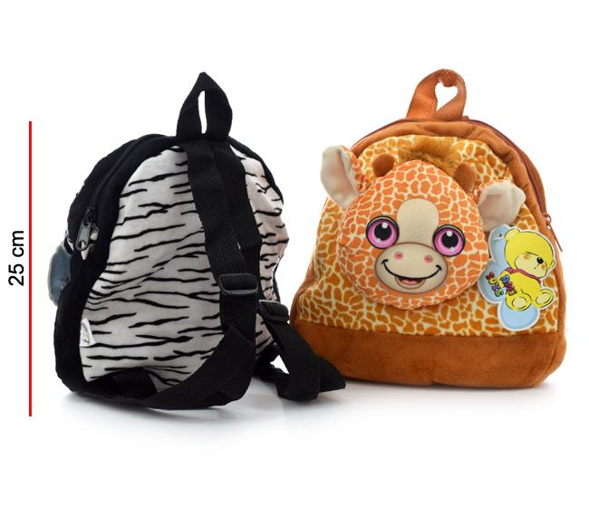 MOCHILA DE PELUCHE CON CARAS DE ANIMALES - MODELOS SURTIDOS