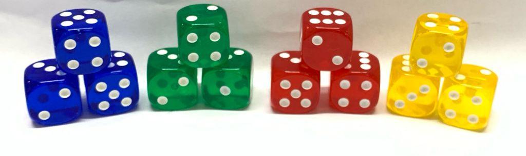 DADOS COLORES 18MM X 1 (2105/6/7/9) - SURTIDOS -