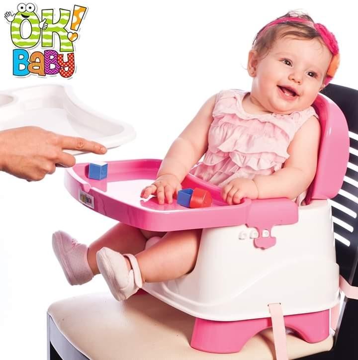 SILLA DE COMER ADAPTABLE ROSA EN CAJA