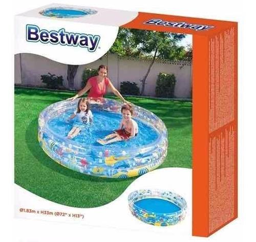 PILETA INFLABLE DE 3 AROS DECORADA 183CM EN CAJA