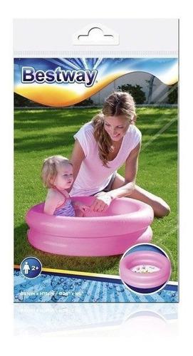 PILETA INFLABLE LISA 2 AROS 61CM (5693) - COLORES SURTIDOS