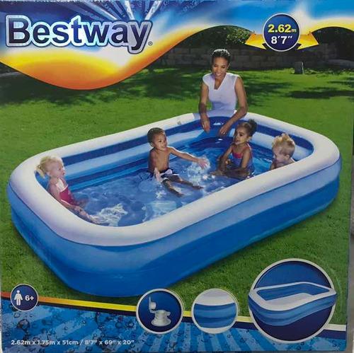PILETA RECTANGULAR INFLABLE 262CM EN CAJA