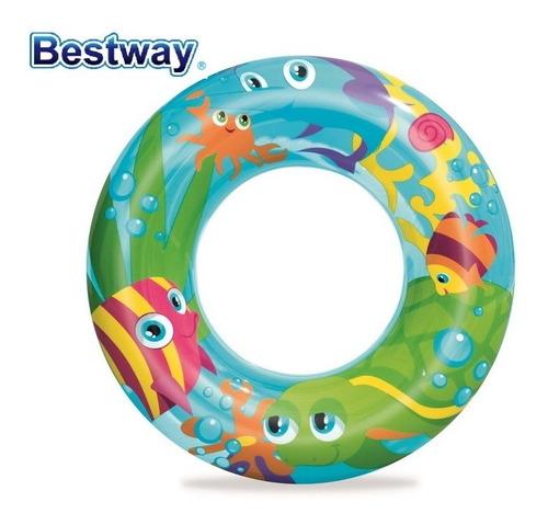 SALVAVIDAS INFLABLE DECORADO 56CM (POK / SEB)
