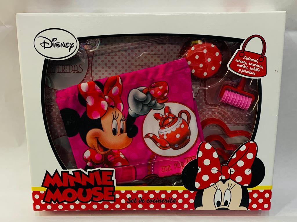 SET COCINERITA MINNIE CON DELANTAL EN CAJA