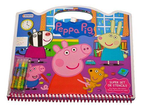 SUPER SET DE STENCILS PEPPA PIG
