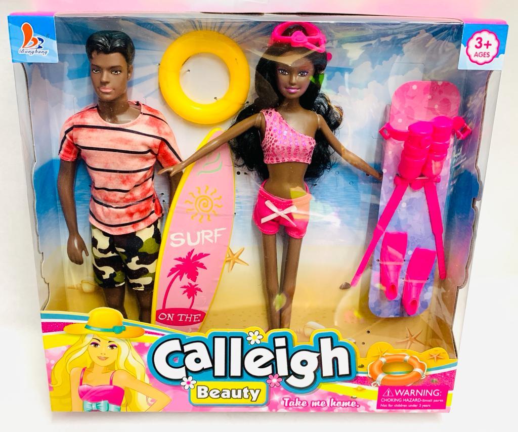 MUÑECOS PAREJA PLAYERA NEGRITOS