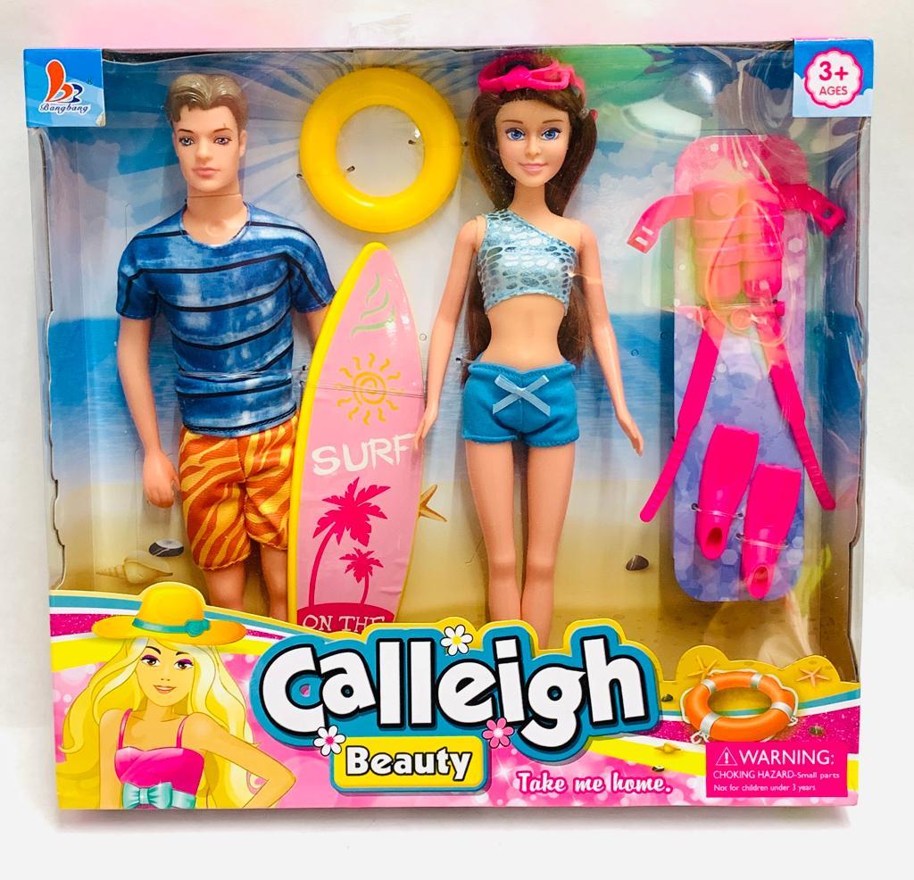 MUÑECOS PAREJA PLAYEROS EN CAJA