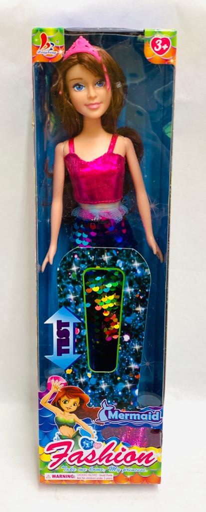 MUÑECA SIRENA COLA LENTEJUELAS ARTICULADA