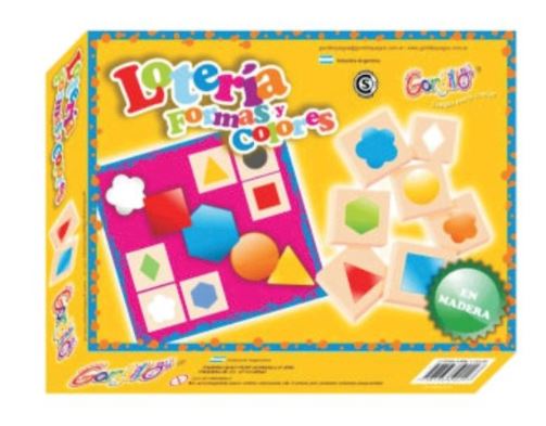 LOTERIA FORMAS Y COLORES MADERA