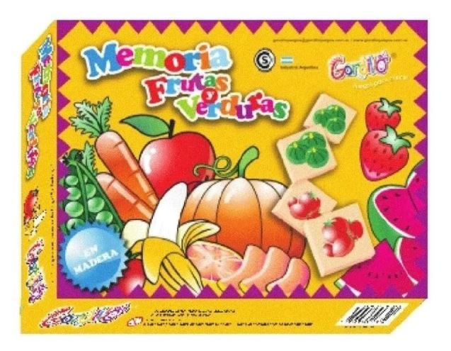 MEMORIA FRUTAS Y VERDURAS MADERA