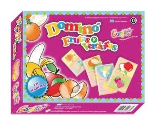 DOMINO FRUTAS Y VERDURAS MADERA